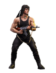 Rambo with AK 47 Meme Template