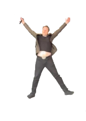 Elon jumping like a dipshit Meme Template