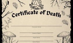 Certificate of Death (Dungeons & Dragons) Meme Template