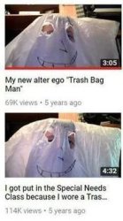 trash bag man Meme Template