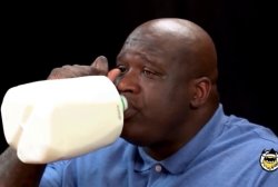 shaq drinks milk Meme Template