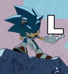 Sonic L Meme Template