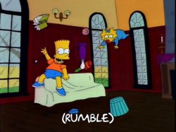 Bart Simpson, Maggie Simpson, House, Rumble Meme Template