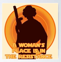 A woman's place is in the resistance Meme Template