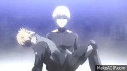 Kaneki Carrying Hide Meme Template