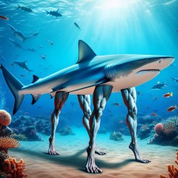 Reef-Shark with legs Meme Template