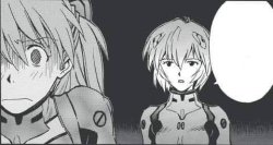 Asuka nervous while Rei talks Meme Template