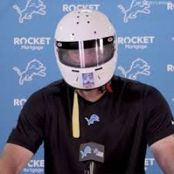 Dan Campbell racing helmet Meme Template