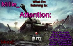 Millie's announcement template Meme Template