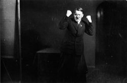 Hitler Raising Fist Meme Template