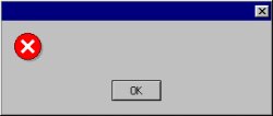 Windows 95 error message one button Meme Template