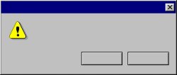 Windows 95 error message two buttons Meme Template