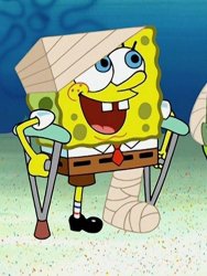 Sponge Bob crutches Meme Template