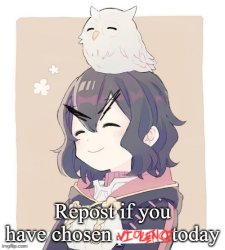 Repost if you have chosen violence today Meme Template