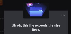 discord file size limit exceeded Meme Template