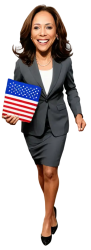 Kamala On Alpha (Clear) Background Meme Template