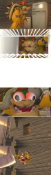 Bowser finds in his fridge Meme Template