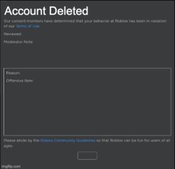 roblox account deleted template Meme Template