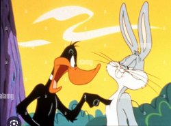 DAFFY BUGS BUNNY IN YOUR FACE LOVE EV Meme Template