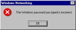 Windows 95 password warning Meme Template