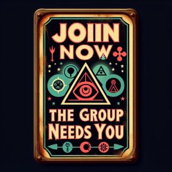 sign of join now, the cult needs you Meme Template