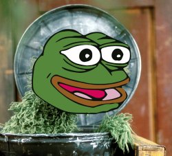 PEPE AS OSCAR THE GROUCH Meme Template