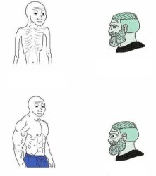 do one pushup everytime wojak chad Meme Template