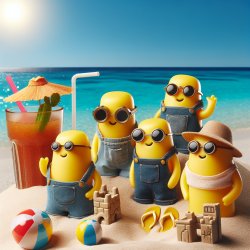 Minions on vacation Meme Template