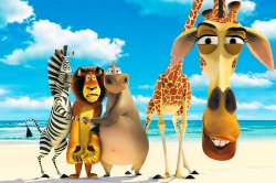 Madagascar Animals with Melman with a bigger head Meme Template