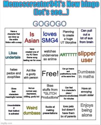 Memescreator941's New Bingo Meme Template