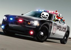 Sans and papyrus with police car (credit to DrGaster) Meme Template