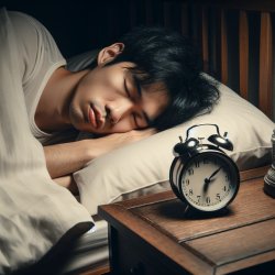 Guy sleeping in bed with alarm ringing Meme Template