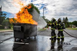 Dumpster fire training Meme Template