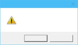 Windows 10 short error message two buttons Meme Template