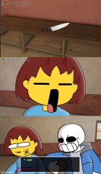 Frisk surprised Meme Template