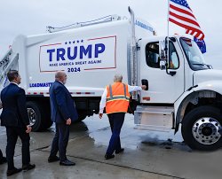 TRUMP GARBAGE TRUCK 01 Meme Template