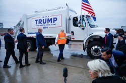 Trump Garbage Truck Meme Template