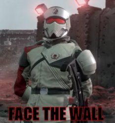 Face the wall Meme Template