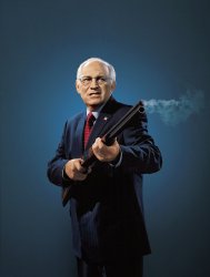 Dick Cheney with a shotgun Meme Template