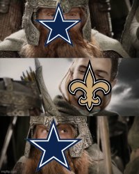 Cowboys and Saints fans Meme Template