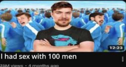 100 men Meme Template