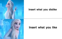 elsa hates and likes meme Meme Template