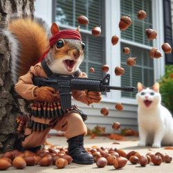 Rambo Tactical Squirrel Meme Template