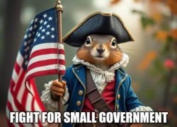 Patriot Squirrel fights for small government Meme Template