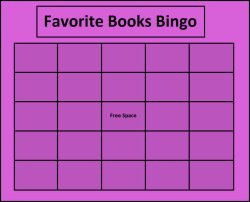 favorite books bingo Meme Template