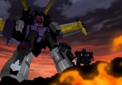 Giant Galvatron vs Small Optimus Prime Meme Template