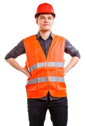 Red Hat & Orange Vest Meme Template