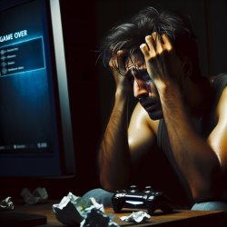 man desperate after a lost video game Meme Template
