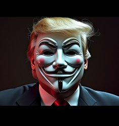 Trump (DJT) Anonymous Guy Fawkes Meme Template