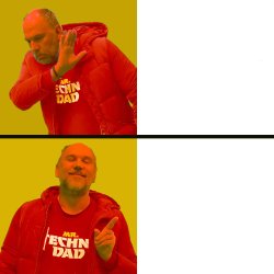 Technodad Drake Hotline Bling Meme Template